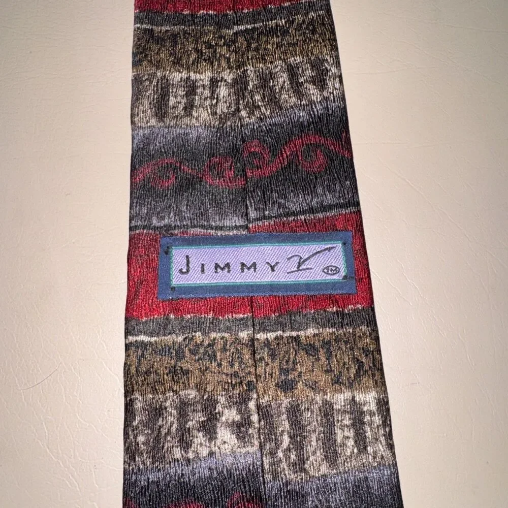 Jimmy Men’s Tie Red Geometric